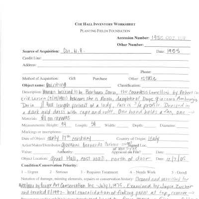 previous inventory worksheet