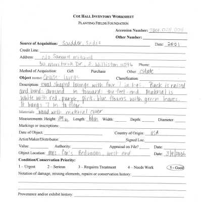 previous inventory worksheet