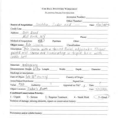 previous inventory worksheet