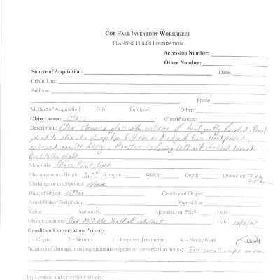 previous inventory worksheet
