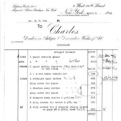 itemized bill