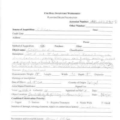 previous inventory worksheet
