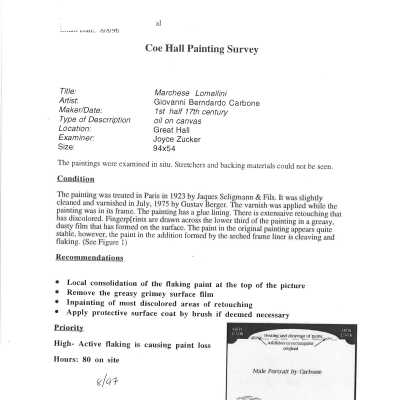 painting condition and survey