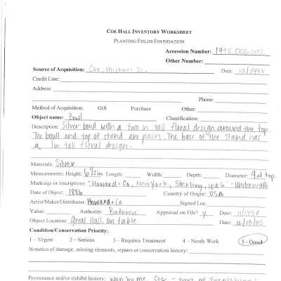 previous inventory worksheet