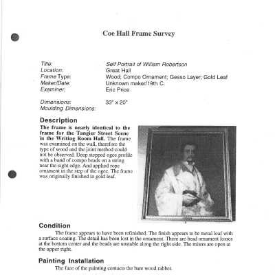 Frame for Self Portrait of William Robertson