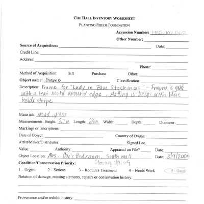 previous inventory worksheet