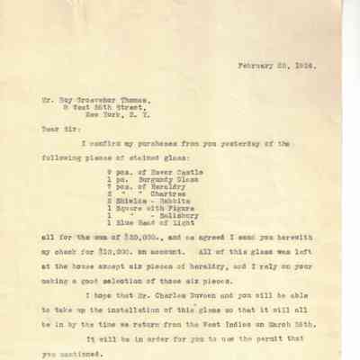 Receipts from 1924: possibly one piece of the 7 pieces of heraldry