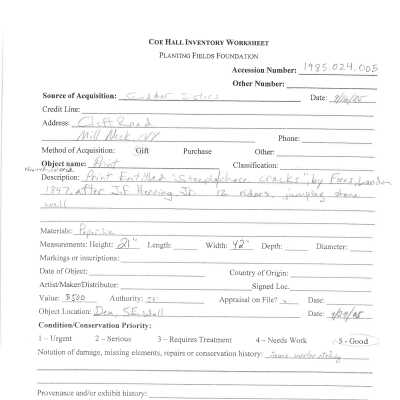 previous inventory worksheet