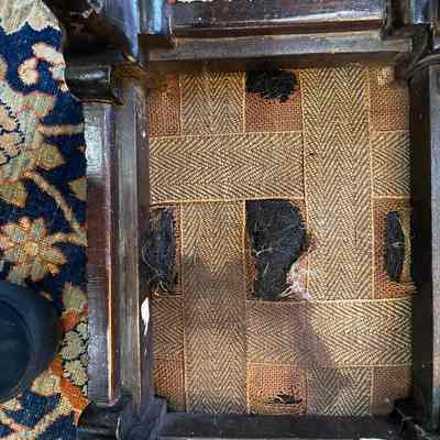 Damage to underneath foot stool, Dec 2023