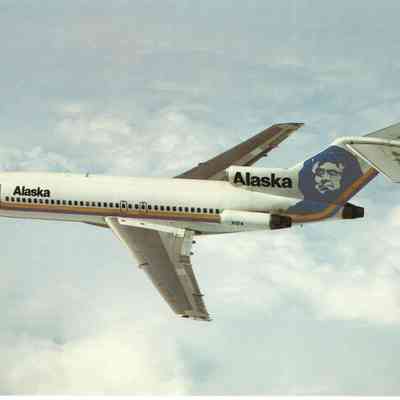 Postcard: Alaska Airlines Boeing 727-81