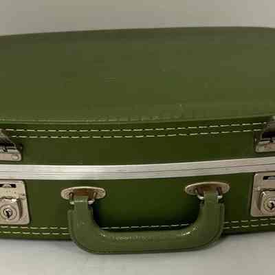 Army green travel suitcase