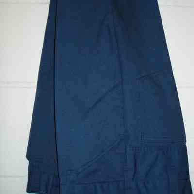 Dark blue men's mechanic pants.
