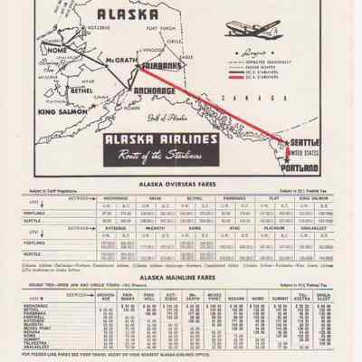 Alaska timetable1-2 (possible circa 1953-57)