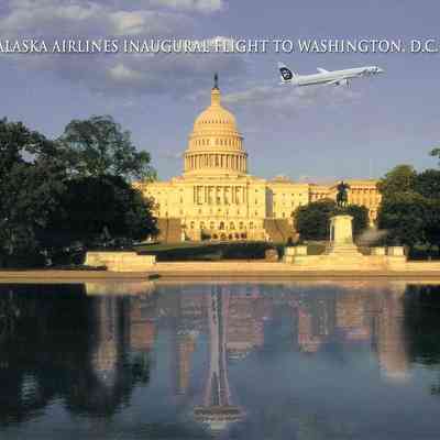 Postcard: Alaska Airlines Inaugural Flight to Washington, D.C.
