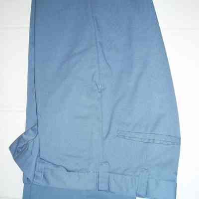 Royal blue men's mechanic pants.