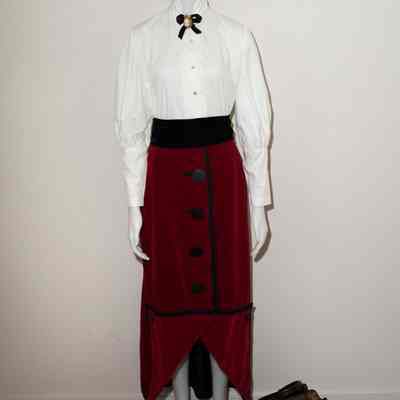 Flight Attendant Gay 90s - Red Velvet skirt