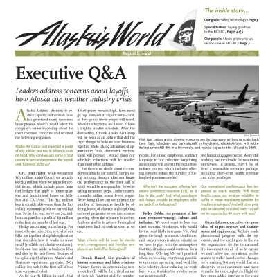 Alaska's World Newsletter: August 8, 2008