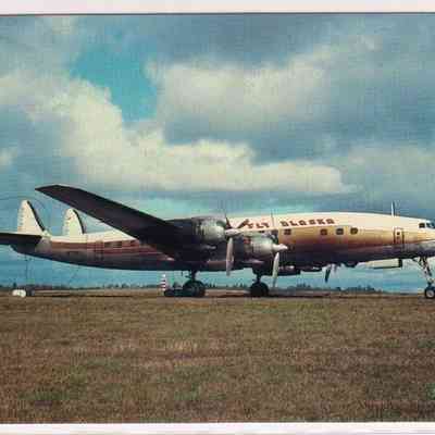 Postcard: Alaska Airlines "Fly Alaska" Connie