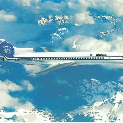 Postcard: Alaska Boeing 727-200 Gold Coast Service