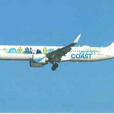 Postcard: Alaska Airlines "Most West Coast"