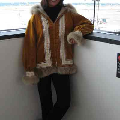 Flight Attendant Gold Parka