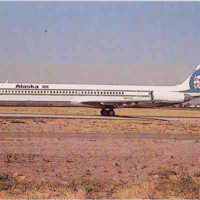 Postcard: Alaska Airlines MD80