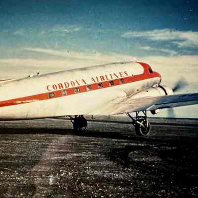 Cordova Airlines Aircraft: Small color photography of the Cordova Airlines Aircraft (4x6). The back side is blank