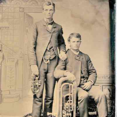 Tintype Men with Horns