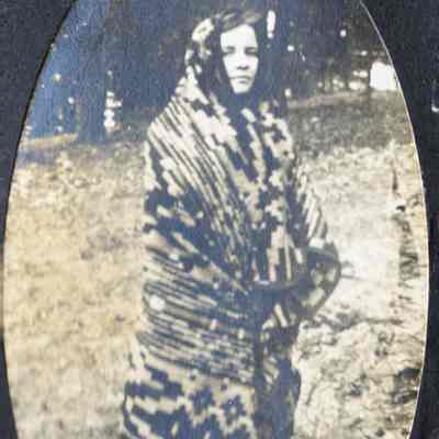 Portrait Unidentified Woman in Blanket