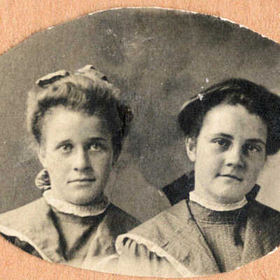 Portrait Two Unidentified Girls