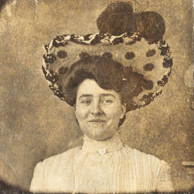 Portrait Unidentified Woman in Hat