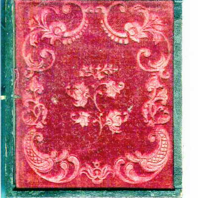 Velvet inside cover of tintype