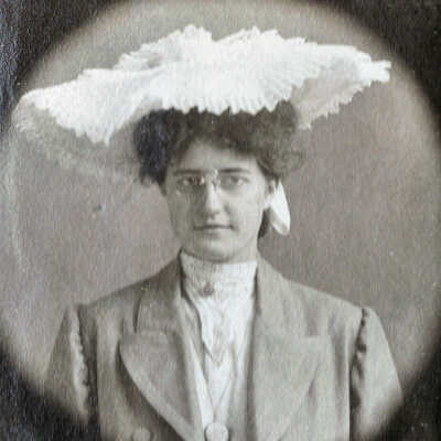 Portrait Unidentified Woman in Hat