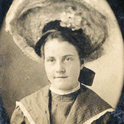 Portrait Unidentified Girl in Hat