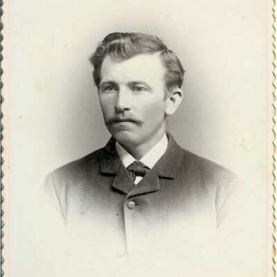 unidentified man from the Maxwell studio in Spokane Falls, W.T. Prior to 1889.