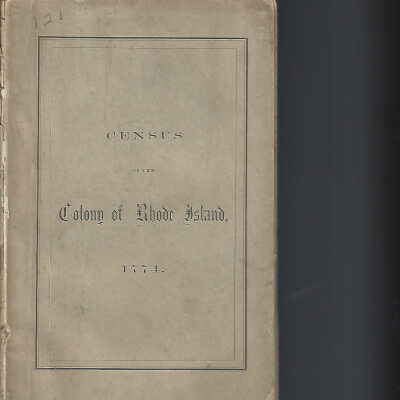 Colony of Rhode Island 1774 Census