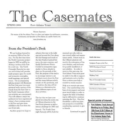 The Casemates Fort Adams Trust 2006