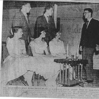 1956 St. Augustin's CYO Rehearses Play