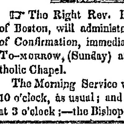 Confirmation Announcement Newport Mercury 1828