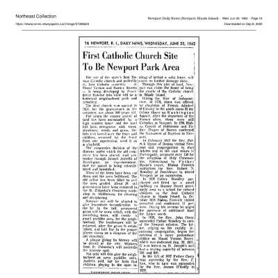 1962 First Catholic Church Site Rehab