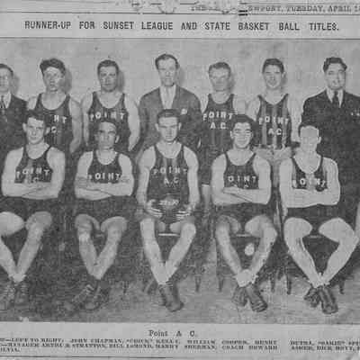 1930 Sunset League Point Basketball NDN