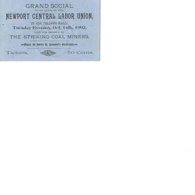 Ticket Newport Central Labor Union Social