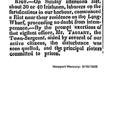 Fort Adams Newspaper Articles