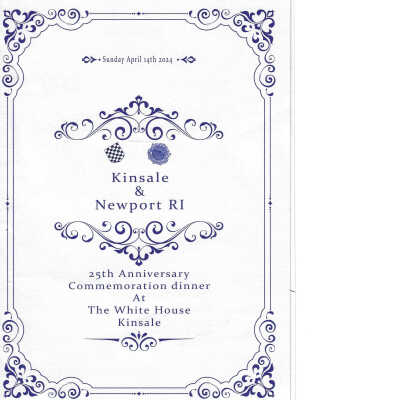 25th Anniversary Commemoration Dinner Program/Card