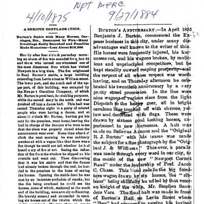 1875 1884 Newport Mercury Benjamin Burton Levin Street