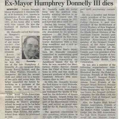 Mayor Humphrey Donnelly III