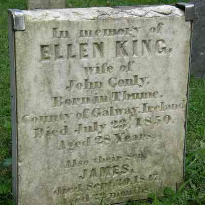 Conly, Ellen King 1850 son James 1847