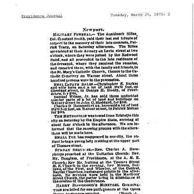 1873 PJ Funeral for Patrick Tracy