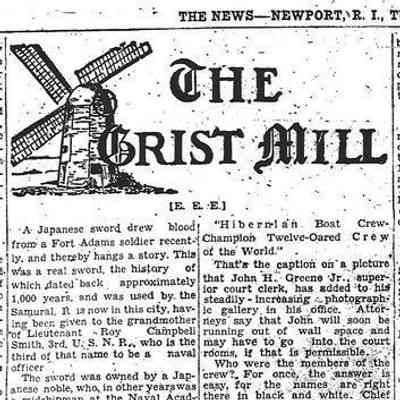 The Grist Mill 12 Oared Boat Crew Champion Roster 1/25/1944