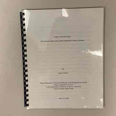 "Paddy in Rhode Island: Perceptions of the Irish in Mid-Nineteenth Century America"